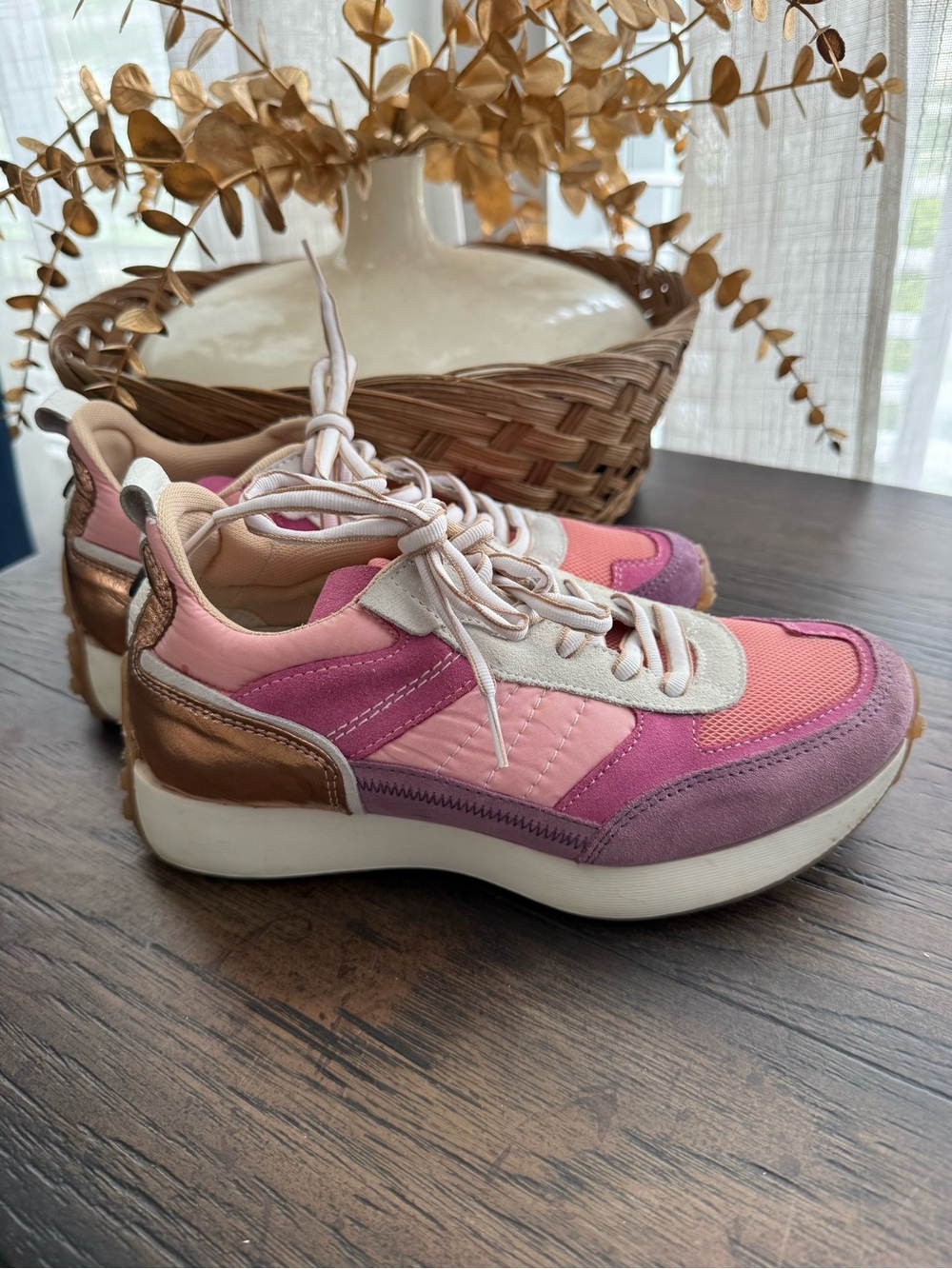 Goosecraft Dane pink leather sneakers, woman’s size 37/6.5, made in Portugal